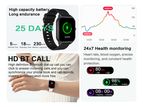 Hnreloj Inteligente Resistente Al Agua Ip67.. Reloj Inteligenttr