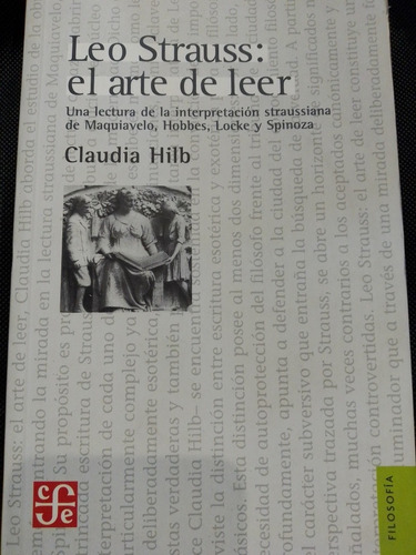 Leo Strauss: El Arte De Leer - Claudia Hilb - Fce - Oferta