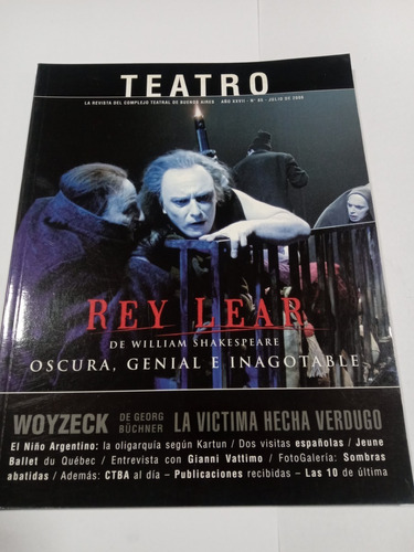 Revista Teatro De Buenos Aires Nº85 Julio 2006