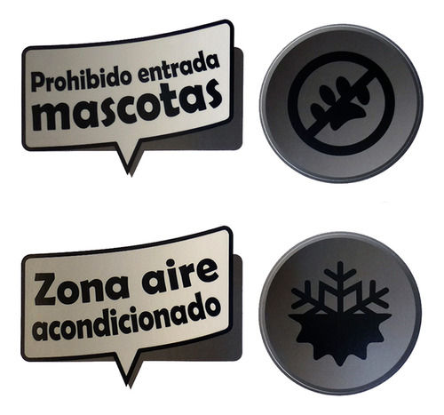 Sticker Prohibido Mascotas - Zona Aire Acondicionado