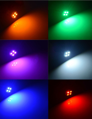 2x Foco Tipo Pellizco Velita Con 4 Smd Rojo