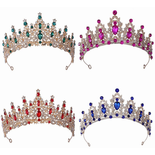 Tiara Barroca Para Mujer, Coronas Y Tiaras De Cristal Reina