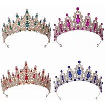 Comprar Tiara Barroca Para Mujer, Coronas Y Tiaras De Cristal Reina