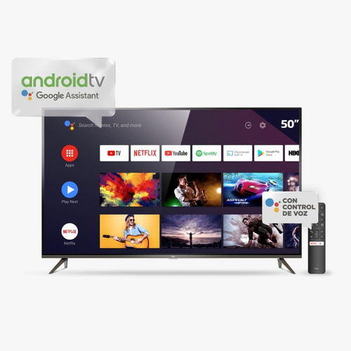 Imagen 2 de 10 de Smart Android Tv Tcl L50p8m Led Uhd 4k 50 Netflix Youtube