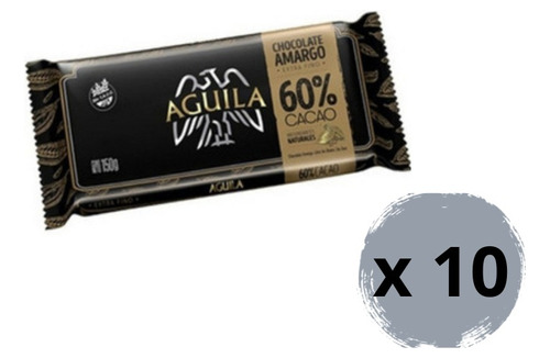10 Unidades Chocolate Aguila 60% Cacao 150g - Ya Golosinas