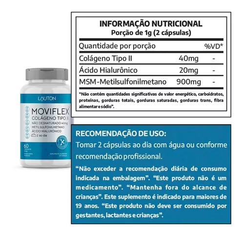 moviflex colageno tipo ii 60 capsulas lauton nutrition em Promoção na  Shopee Brasil 2023