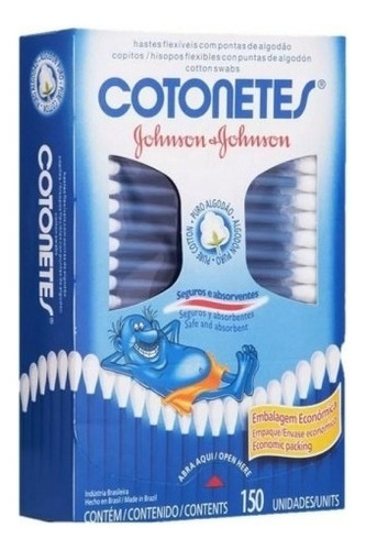 Hastes Flexíveis Johnson & Johnson Cotonetes Caixa 150 Uni