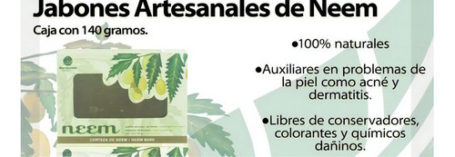 2 Jabon De Neem Con Carbon Activado