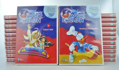 Coleção Disney Magic English - Completa 26 Dvd's, 26 Revistas, 74