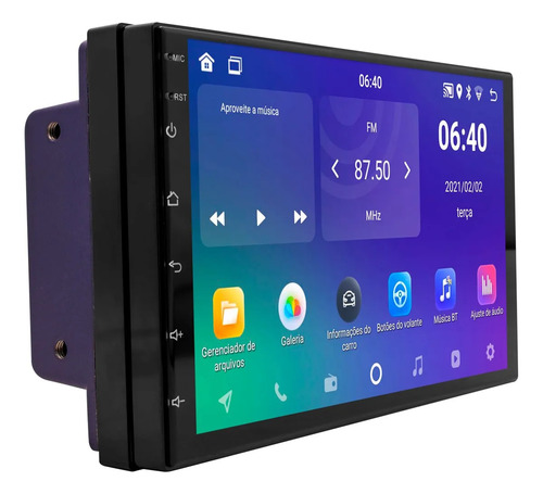 Central Multimídia Mp5 2 Din 7 Espelhamento Usb Android Gps
