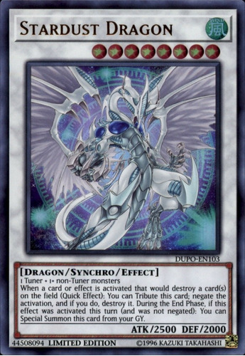 Stardust Dragon - Arte Alternativo - Ultra Rare - Yugioh