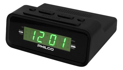 Radio Relogio Ogio Philco Par1006-gr Com Fm Bivolt - Preto Cor Preto