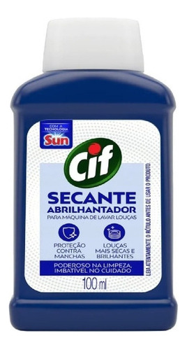 Secante Abrilhantador Cif Para Máquina De Lavar Louças 100ml