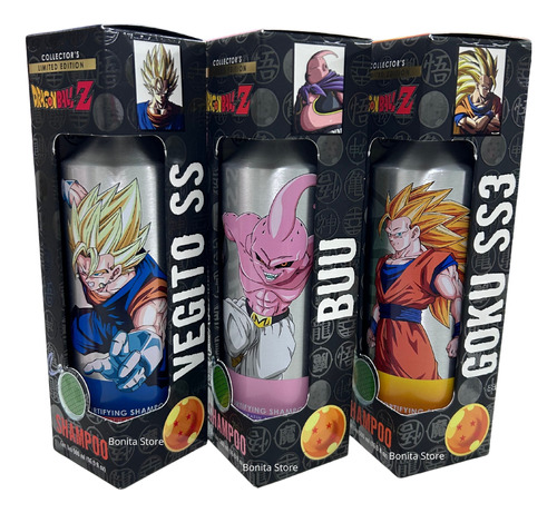 Shampoo Dragon Ball Coleccionable 3 Piezas