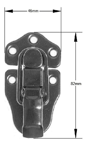 Cerradura Negra Broche Rack Caja Trancadero Estuche Guitarra