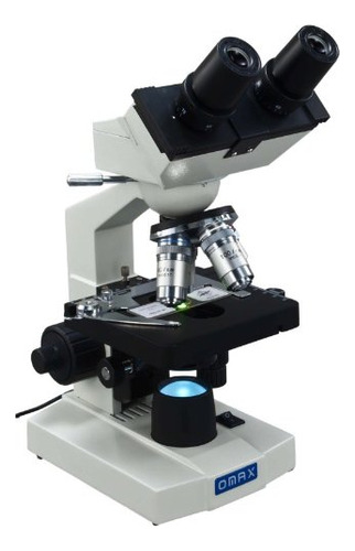 Microscopio Compuesto Binocular Led Lab 40x-2000x Omax Con D