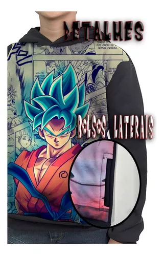 Blusa De Moletom Dragon Ball Goku Super Saiyajin Blue Anime Desenho -  Estampado