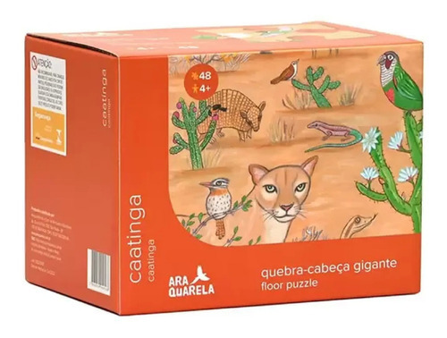 Quebra-cabeça Gigante Caatinga Araquarela 48peças