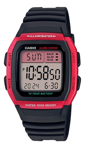 Reloj Casio W-96 Rojo Rojo Rojo Rojo