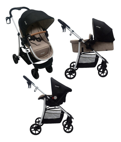 Coche Moises Huevito Travel System Avanti Aluminio 3 En 1