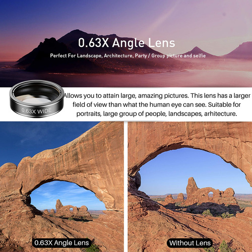 Kit De Lentes Para Smartphone Tele, Ojo De Pez, Macro Y Cpl