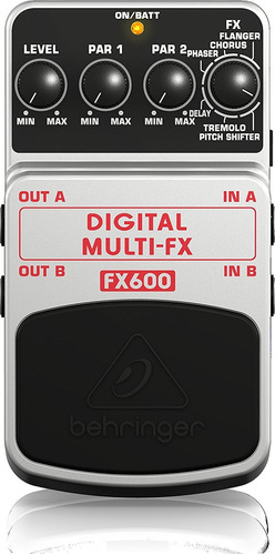 Pedal Digital Estéreo Multi-efeitos Fx600 Behringer