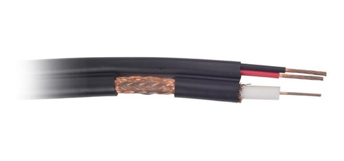 Cable Coaxial Rg59 152m 95% Cobre 2 Conductores Negro