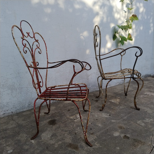 Antiguos Sillones De Jardín Para Niños (a Restaurar) (Usado)