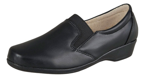 Zapato Confort Clásico Mujer Castalia Negro De Piel 384-37