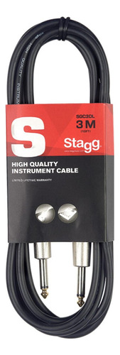Stagg Sgc3dl Cable Para Instrumento 3 Metros Plug Reforzados
