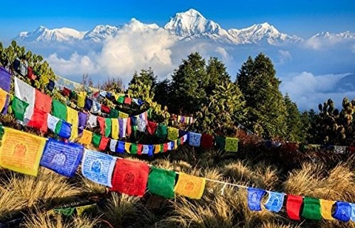 Imagen 3 de 7 de Bandera De Oración Tibetana - Diseño Tradicional Grande (10