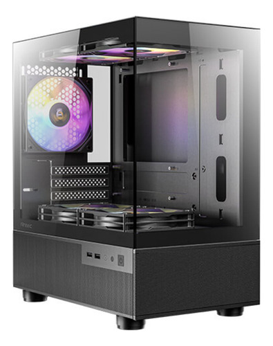 Gabinete Gamer Antec Cx200m Rgb Elite Vidro 5 Fans 120mm