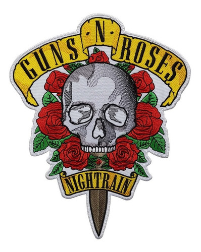 Parche Bordado Guns And Roses Gns Nightrain Craneo Grande 