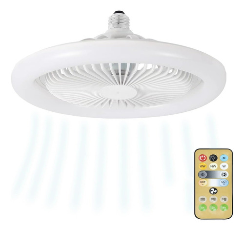 Ventilador De Techo Portátil Con Luces Led Cantidad De Aspas 5 Color De La Estructura Blanco Color De Las Aspas Blanco Diámetro 25.8 Cm Frecuencia 50 60 Hz Material De Las Aspas Plástico