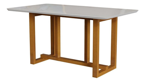 Conjunto Mesa Filadélfia Com Vidro 6 Cadeiras Miami Tecido
