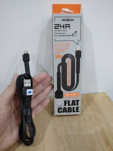 Cable Moxon Tipo C Plano Carga Rapida 1 Metro 