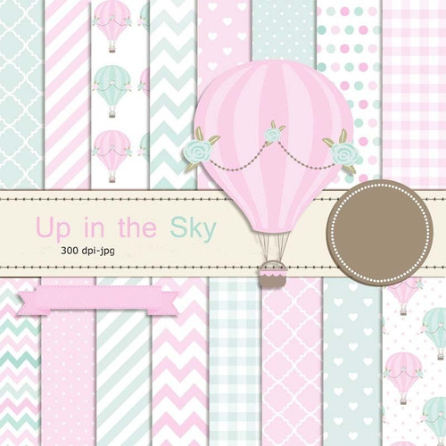 Kit Imprimible  Up In The Sky 16 Fondos 4 Clipart  Ver Promo