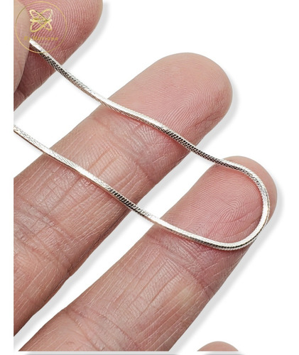 Imagen 3 de 5 de Cadena Plata Clapton Cuadrada 4,3 Grs X 40 Cm