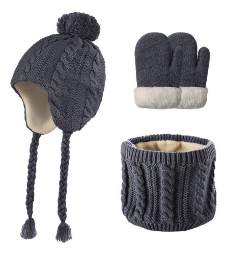 Gorro De Invierno Para Niños, Gorro De Esquí Grueso De Punto