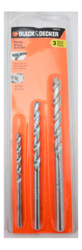 Set De 3 Brocas Concreto Black+decker 16861e