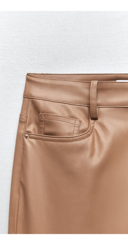 Pantalón Efecto Piel / Cuero Zara Nuevo Sin Uso