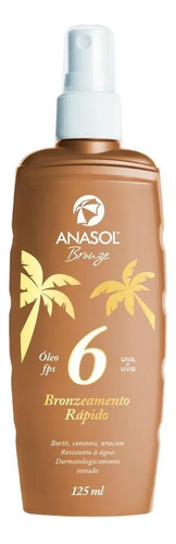 Óleo Bronzeador Fps 6 Anasol Spray Bronzeamento Rápido 