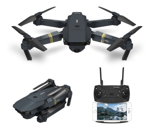 Drone E58 Pro Recargable Cámara 4k Wifi 2.4ghz 4 Ejes R/c Color Negro