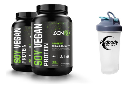 Combo Adn Nutrition - 2 Soy Vegan 1.5 Kg. Chocolate + Shaker