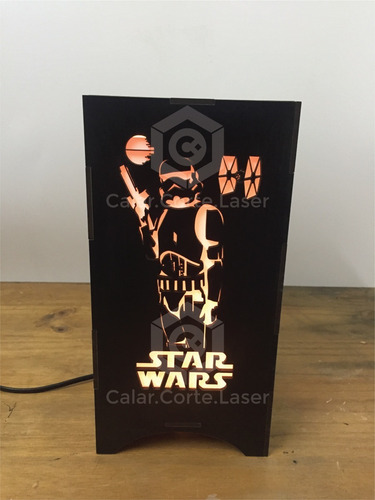 Lampara Velador Infantil Luz De Noche Star Wars