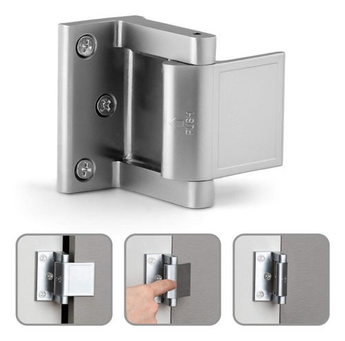 Pasador De Seguridad Para Puertas Plateado