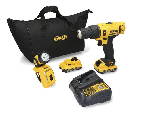 Taladro Rotomartillo 12v + Lámpara +bat Dewalt Pamxdcd716510