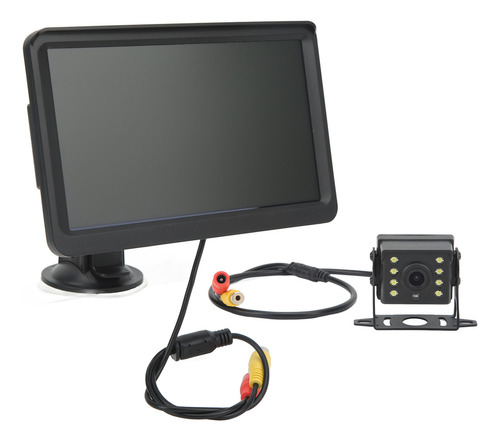 Monitor Retrovisor De 7 Pulgadas, Kit De Cámara Con 8 Luces,