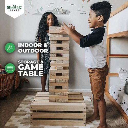 Swooc Games - Juego De Torre Gigante | 60 Bloques Grandes...