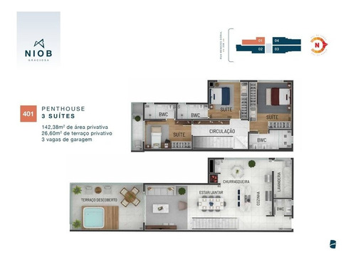 Imagem 14 de 30 de Apartamento Com 3 Dormitórios À Venda Com 3791.81m² Por R$ 1.007.690,00 No Bairro Hugo Lange - Curitiba / Pr - Niob Graciosa - 921950